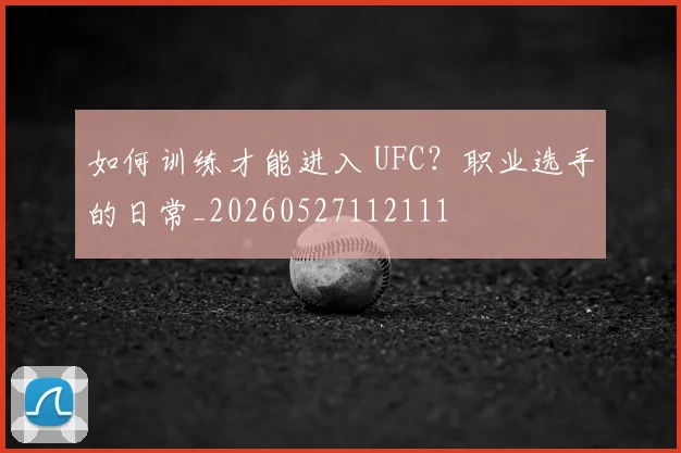如何训练才能进入 UFC?职业选手的日常_20260527112111